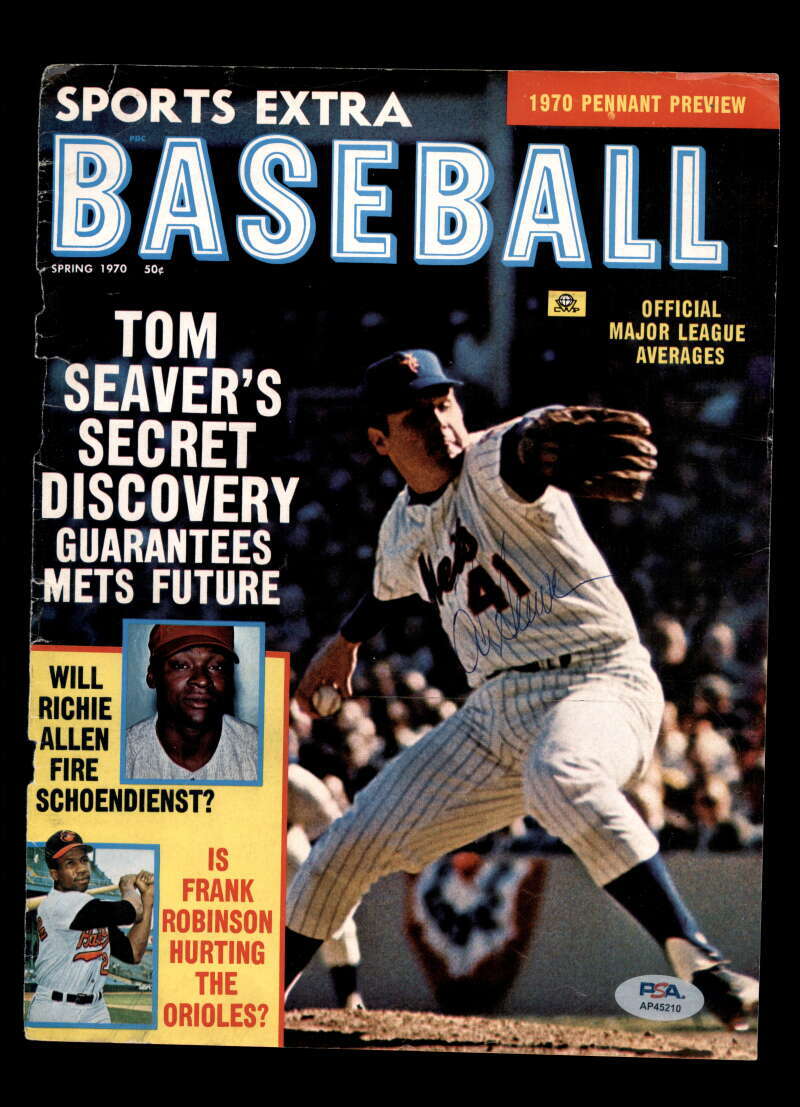 Tom Seaver PSA DNA Signed 8x11 Magazine Cover Photo Autograph Mets