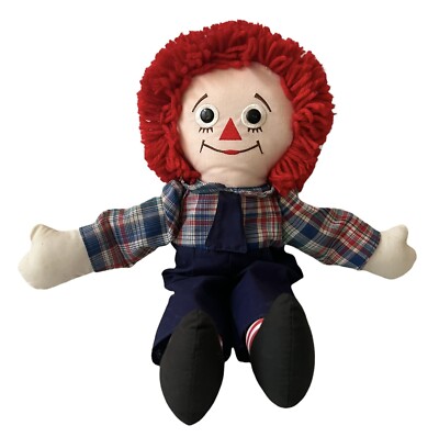 Vintage Raggedy Andy 17  Plush Rag Doll Applause Johnny Gruelle 1991