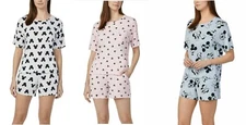 Disney Women's Short Pajama Set with Pockets