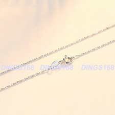 Genuine 925 Sterling Silver Fashion 18 inch 1mm Thin Starry Chain Necklace A1070