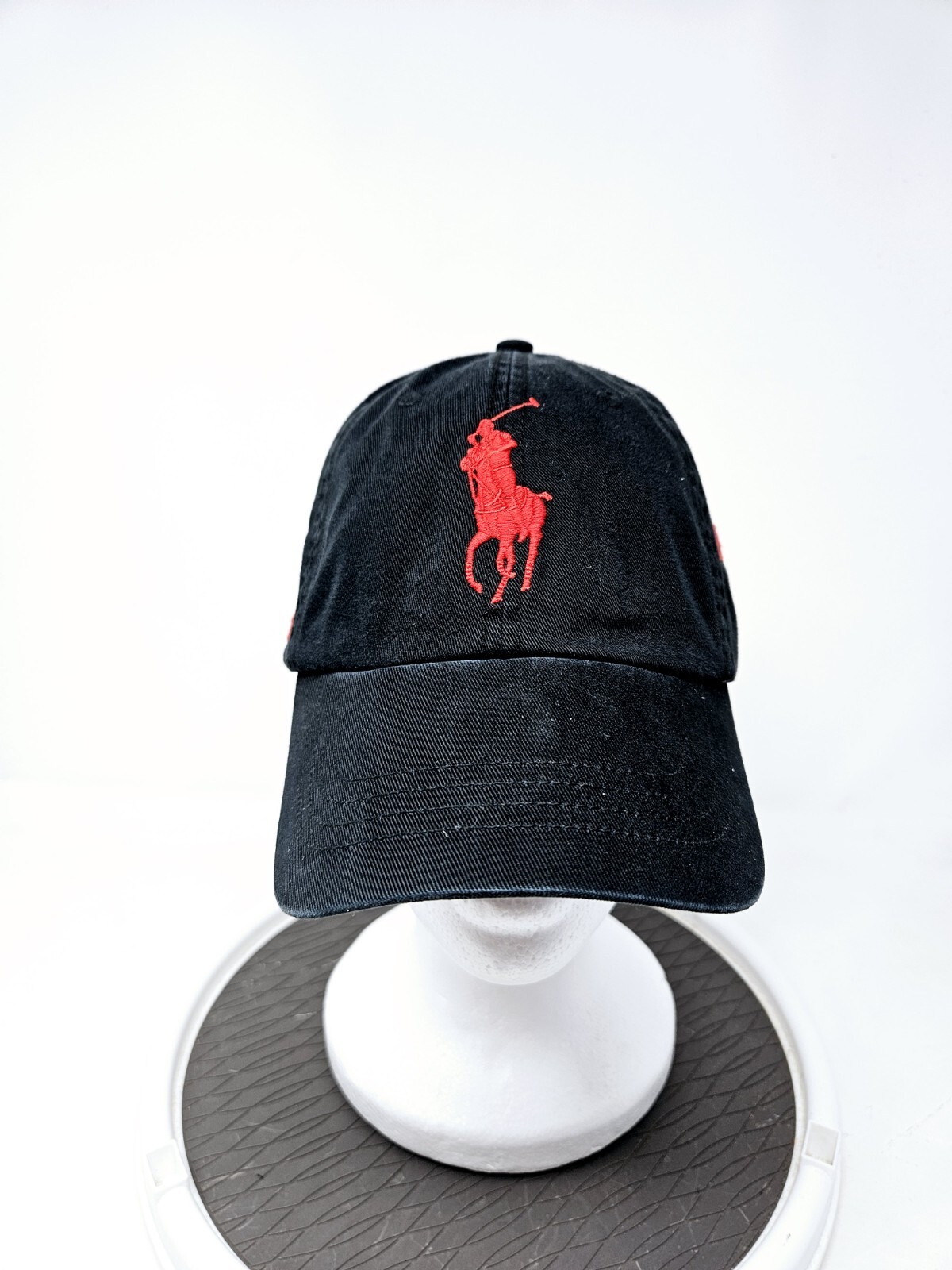 Polo Ralph Lauren Big Pony #3 Navy Blue Red Baseball Cap Hat Adjustable