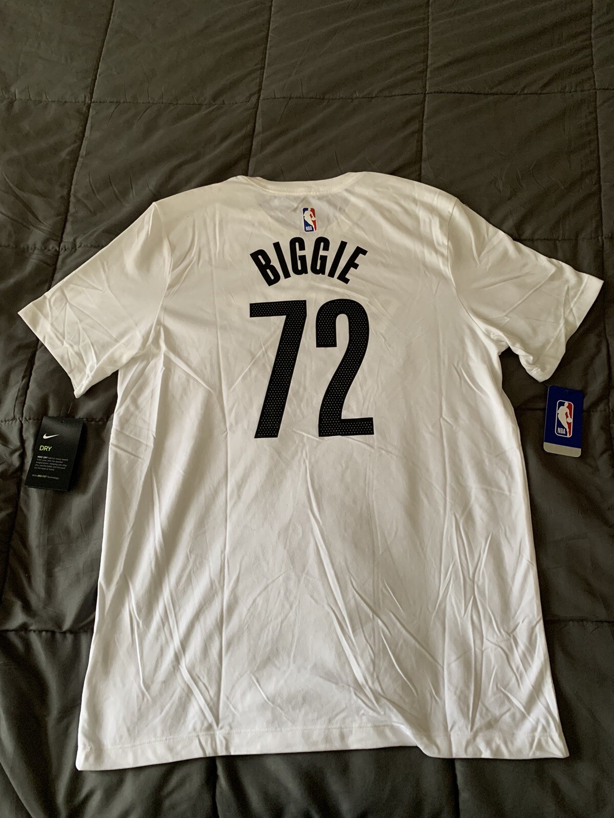 Nike NBA Brooklyn Nets Bed Stuy Drifit Biggie Smalls 72 Shirt Men Size