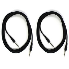 Perfektion PM100 Heavy-Duty 10' ft Guitar, Bass,  Instrument Cable, 2-Pack