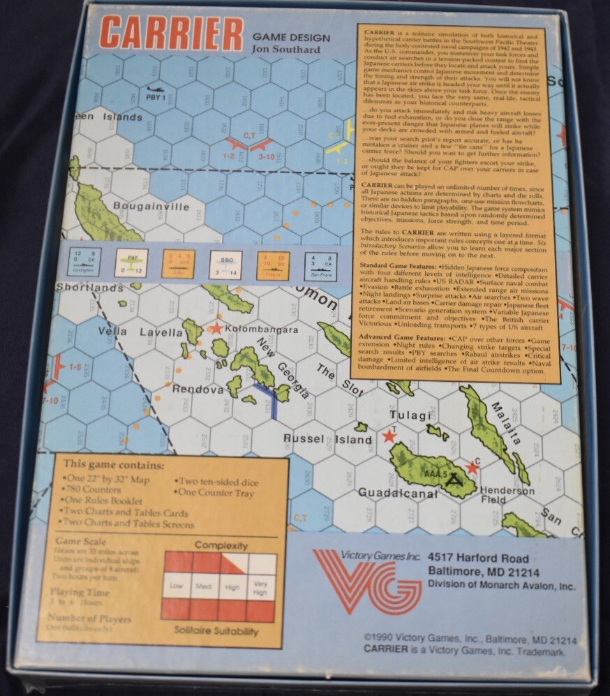 Carrier The Southwest Pacific Campaign 1942-1943 Board Game