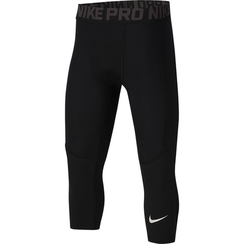 Nike Pro Boys Youth 3/4 Length Training Athletic Tights XL Black BV3506