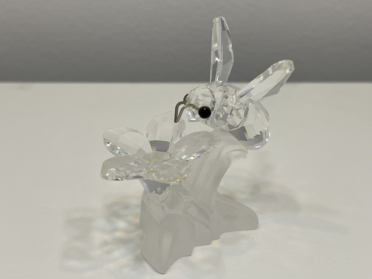 Swarovski Figurine Crystal 166185 Bee on Flower 5.5cm. Excellent 
