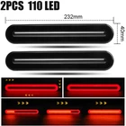 2x Halo Neon 110 LED Tail Lights Flowing Turn Signal Truck Trailer Ute 12V 24V