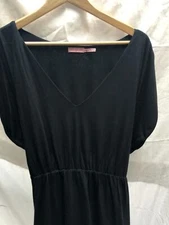 Juicy Couture Womens Dress Medium Black Gathered Belted