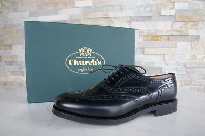 Church's EU 40,5 Budapester Schnürschuhe Schuhe BURWOOD schwarz NEU ehemUVP 940 