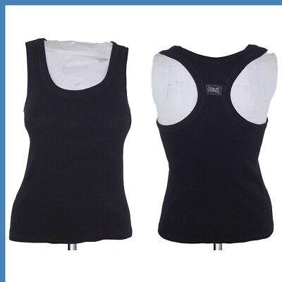 Everlast Shirt Top Unterhemd Damen schwarz ärmellos Baumwolle Sport M Medium