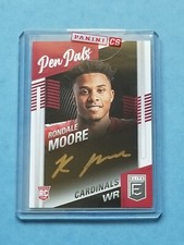 RONDALE MOORE 2021 Donruss Elite FOTL Pen Pals Black Gold Ink SSP Redemption 