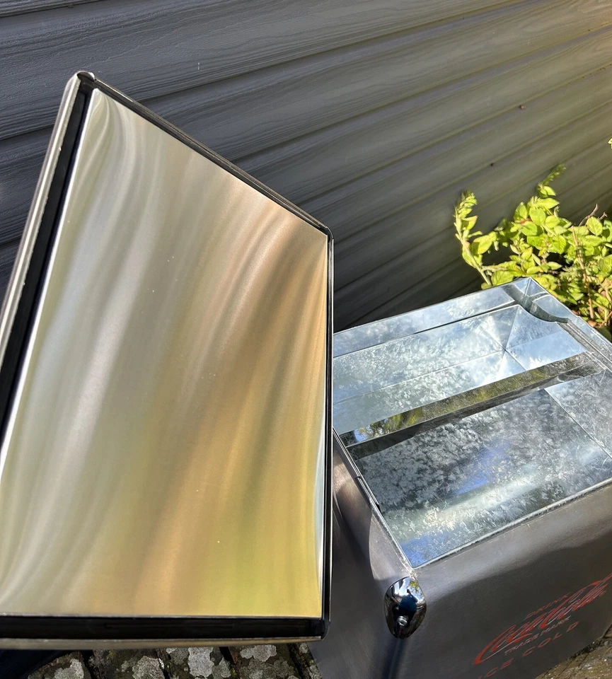 Coca Cola Vintage Retro Stainless Cooler Vw Air Cooled Split screen T2 - Large - Image 4 of 4