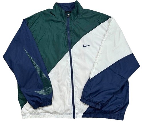 Vintage Nike Jacket Mens XL 90s Center Swoosh Retro Windbreaker