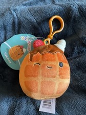 Squishmallows 3.5" Clip Weaver the Waffle Food Squad Plush Squishmallow