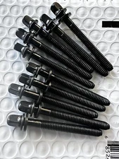 10 Drum Tension Rods 2”(52mm)Black with Washers Diameter 7/32" Drum Part