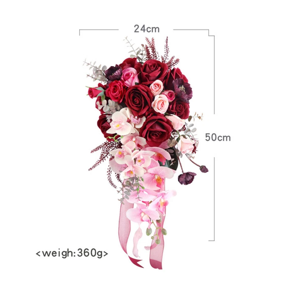 Wedding Bouquets for Bride Tossing Bouquet Elegant Artificial Flowers for Bridal - Image 4 of 4