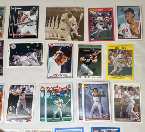 Wade Boggs Card Lot (43) Topps Kids Donruss Bowman Pinnacle Score Boston Red Sox - Picture 4 of 11