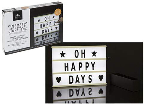 Desktop A5 Cinematic Message Board 90 letter & symbols Light Box Battery