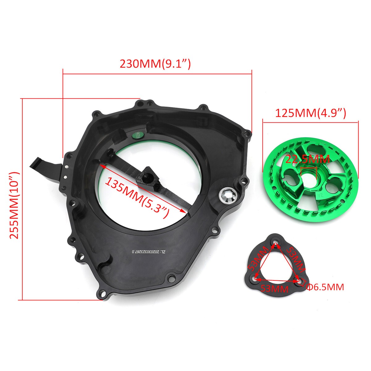 Clear Clutch Cover W/Spring Retainer For Kawasaki Ninja400 Z400