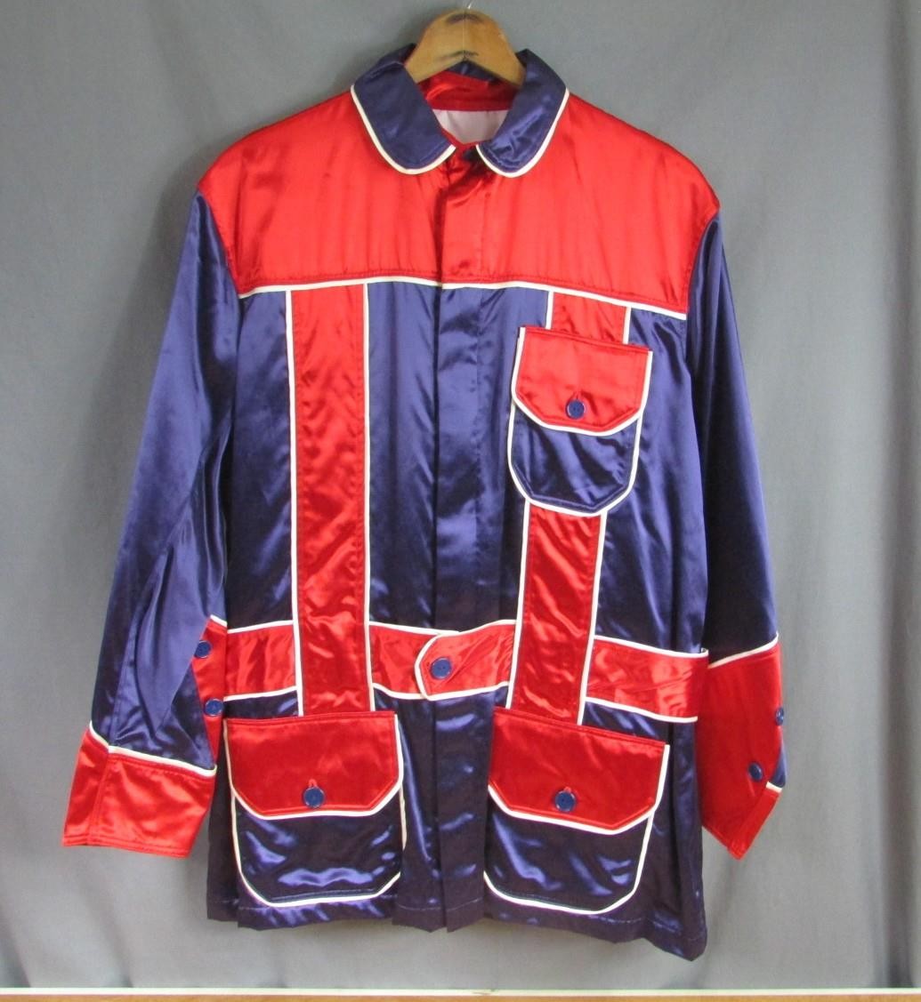 Vintage Horse Racing Jockey Silks Jacket Cap Custom 2-Tone Satin 