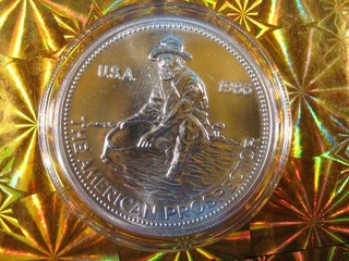 1986 Engelhard Prospector 1 Ounce .999 Fine Silver Round Eagle Version GORGEOUS