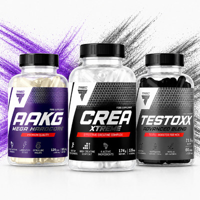 TREC AAKG Mega Hardcore + CREA Xtreme + TESTOXX - Regeneration Libido Muskelpump