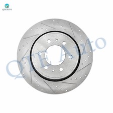 Front 1P Left 350mm Drilled Slotted Brake Disc Rotor For 2014-2020 Ford F-150