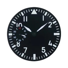 Green Luminous 38.9mm Black Watch Dial Hands For ETA 6497 Watch Movement C