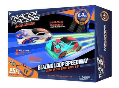 2.4 GHz Radio Control Remote Slot-Less, Cordless Racing Blazin' Loop Speedway...
