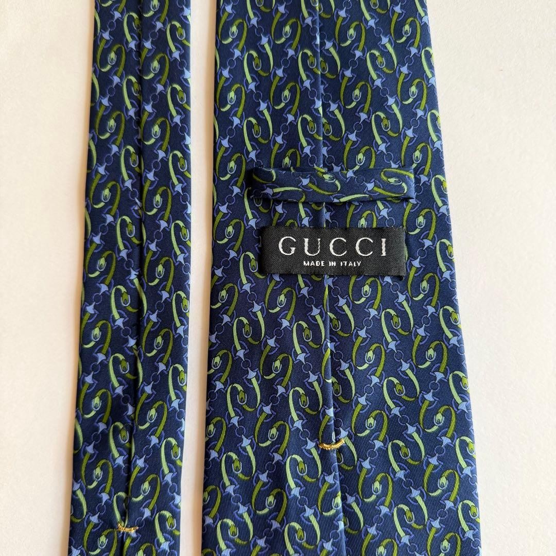 Gucci Necktie Tie 100% Silk Multicolor All-over Pattern 3.7 inches From Japan thumbnail 7