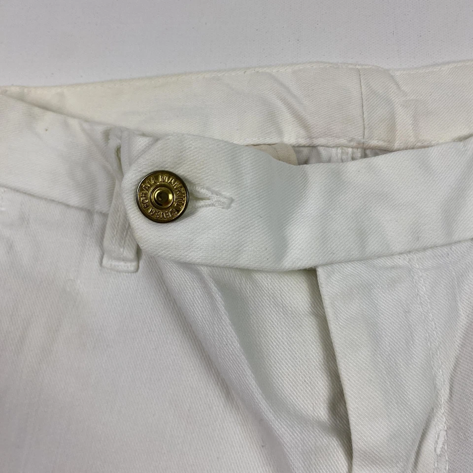 Pantalones Cortos 7 For All Mankind Para Mujer Pequeños Blancos Bermudas Puños Elastizados Hechos en EE. UU. Foto 2 de 4