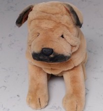 Vintage Dakin Shar Pei Plush Dog 1986 Stuffed Animal Wrinkles Realistic