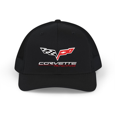 Corvette Racing Cap   Embroidered Trucker Hat for Car Fans