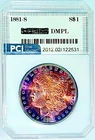 1881-S Gem BU  +++  DMPL Vibrant Rainbow Color Toned Morgan Dollar DMPL