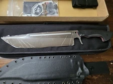 Work Tuff Gear Puzon Predator Hunter Bowie A6MAX Steel Knife 2 Tone Satin 