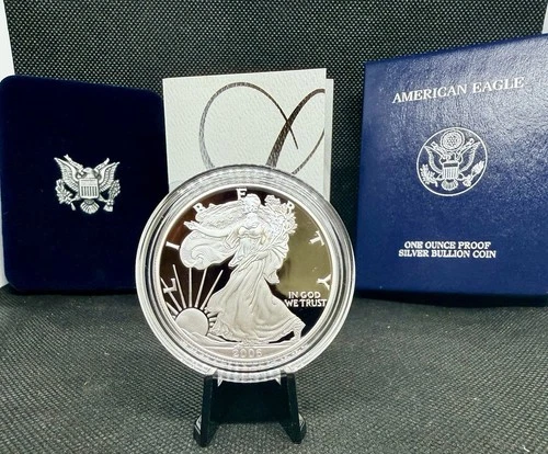 2006-W Proof American Silver Eagle with Box & COA! 1 Oz .999 Silver!