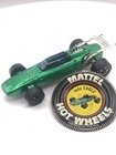 Hot Wheels Redline Indy Eagle 1969 Green Made in Hong Kong W/Button