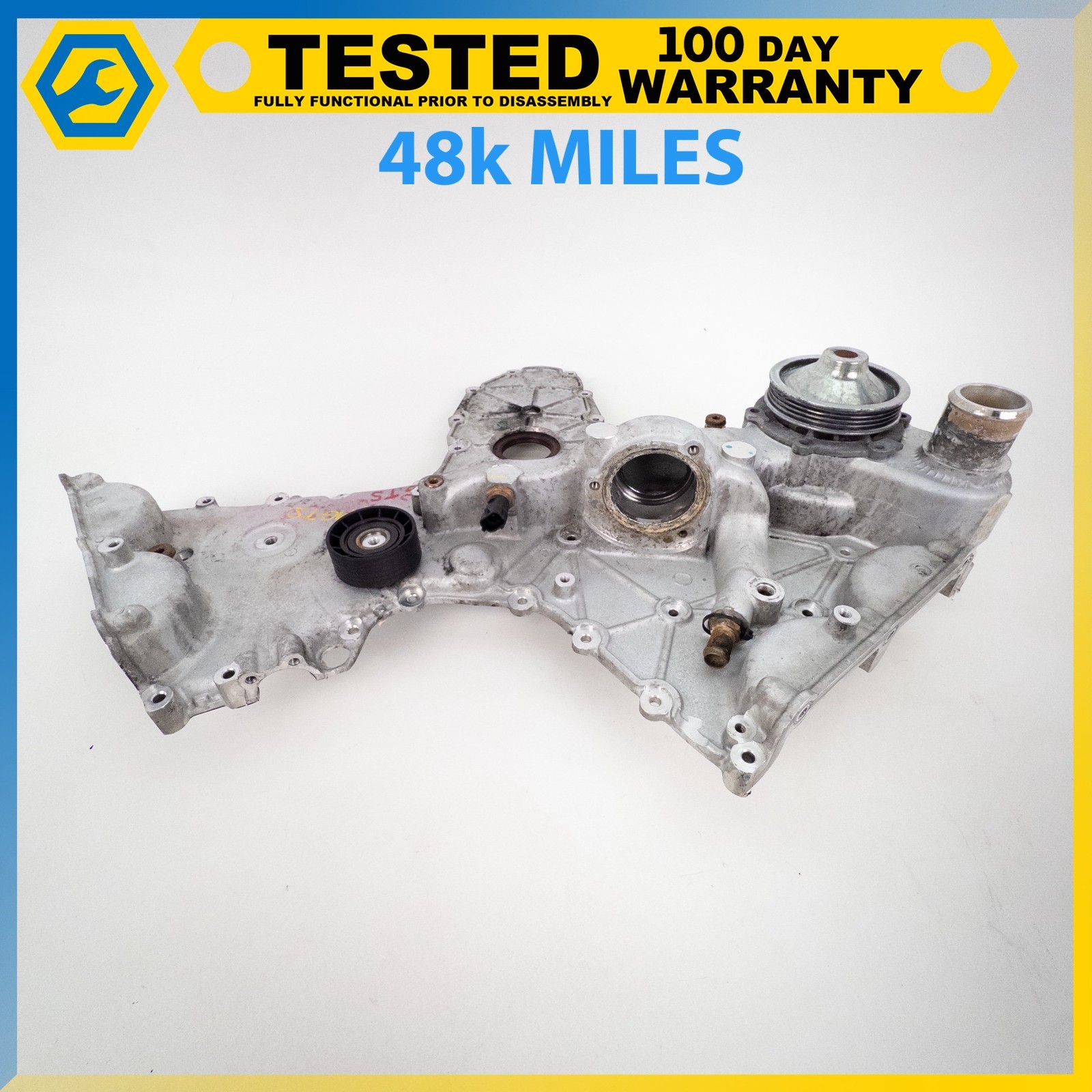 04-17 MASERATI GRANTURISMO 4.2L V8 ENGINE MOTOR TIMING COVER ASSEMBLY OEM