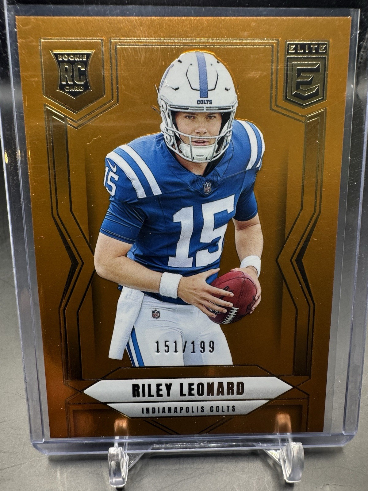 2025 Panini Donruss Elite Riley Leonard Rookie Orange 151/199 RC Colts #170