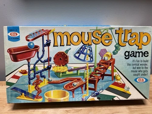 Vintage  Ideal 1970 Mouse Trap Game In Box 2601-3