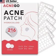 216 Counts Pimple Patches for Face, Hydrocolloid Acne 216 Count Pack of 1