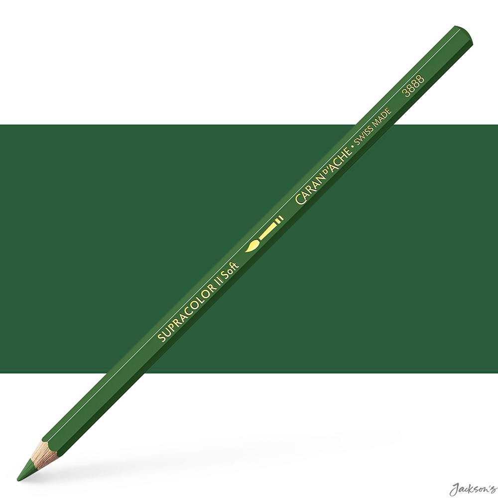 Caran d'Ache Supracolor Soft Watersoluble Pencil Cedar 3.8mm Lead Olive Black