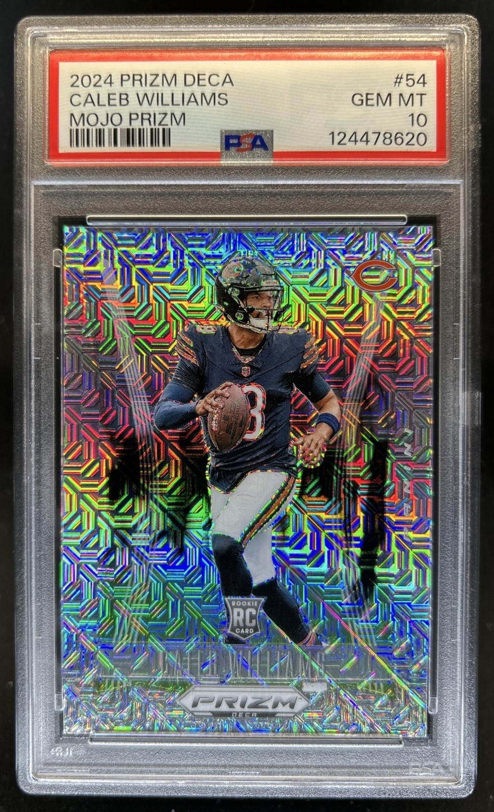 Caleb Williams Panini Prizm Deca #54 Mojo