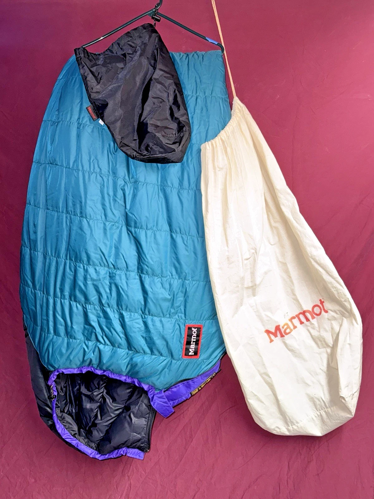 🔥 MARMOT Arroyo Gossamer DOWN SLEEPING BAG 30° Stuff Sack Storage Bag REGULAR
