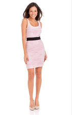 H&M Sleeveless Pink Bodycon Mini Dress Size Small
