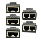 5 Pcs Ethernet Cable Extender Connector Multi Port Splitter Gigabit