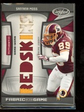 2009 Panini Certified Santana Moss Fabric Of the Game 4/10 #125