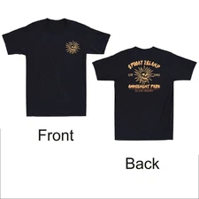 Spooky Island Amusement Park Est 2002 Front & Back Print Vintage Men's T-Shirt