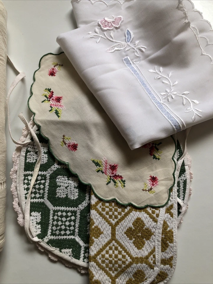 drap ancien brodé - Photo 4/4