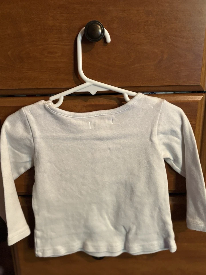 Camisa de outono Mud Pie lantejoulas Ação de Graças Grateful Thankful abençoada 12-18m branca go - Imagem 4 de 4